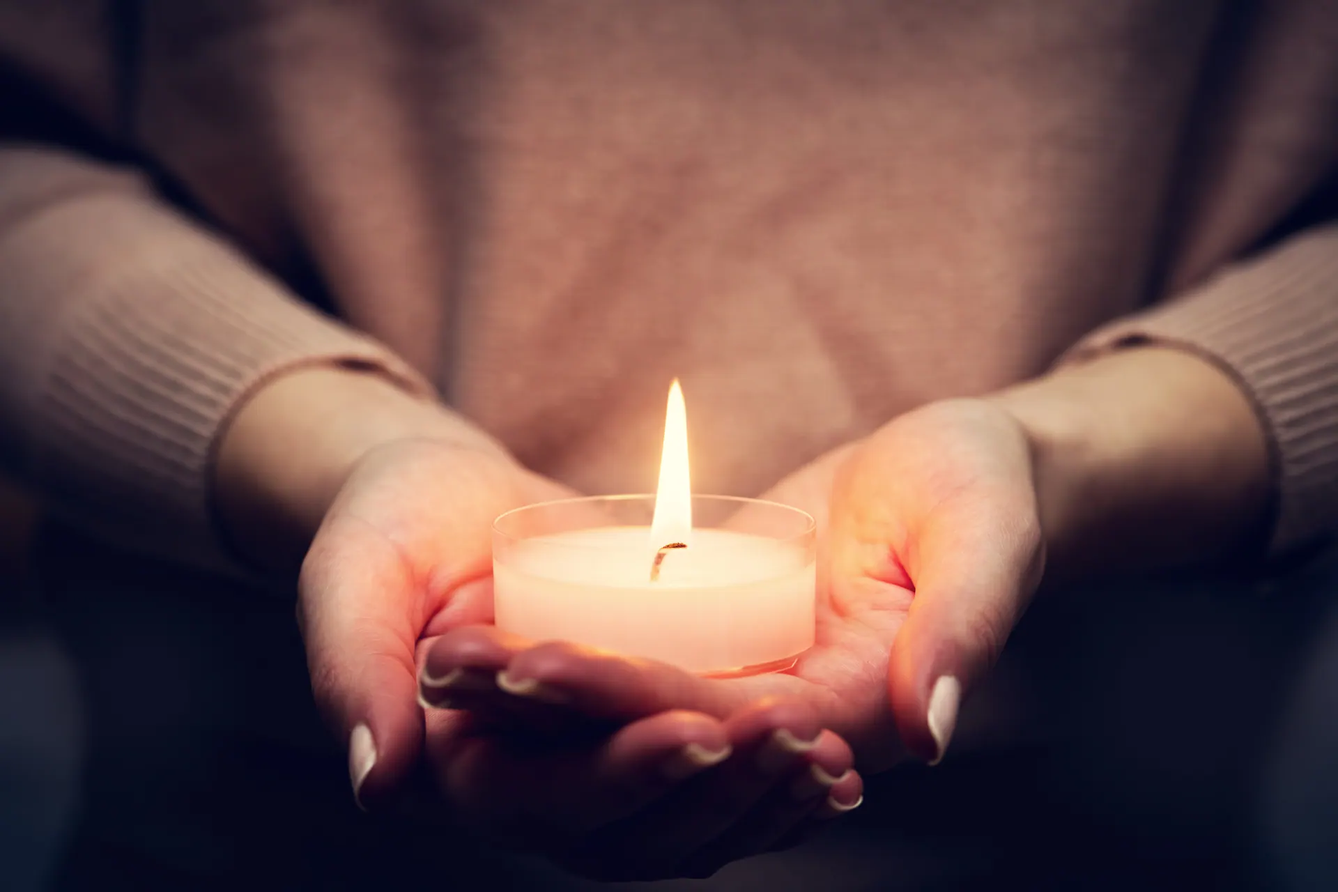 Candle lit in remembrance